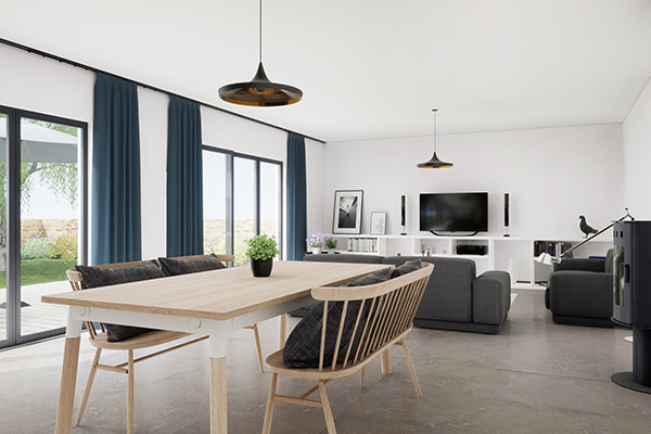 Cómo distribuir un salón comedor rectangular