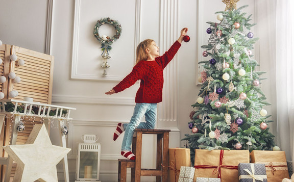 Salones decorados de Navidad