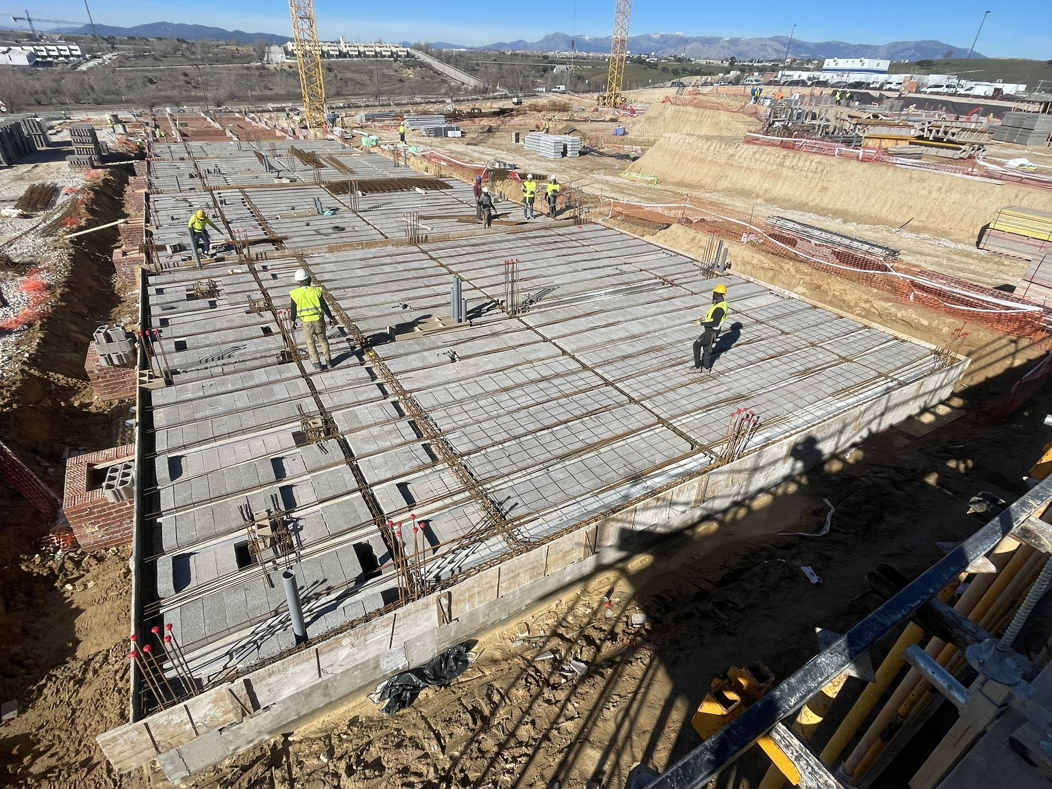 Cimentación en obra