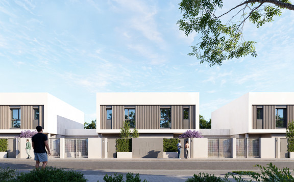 Acceso a los chalets en San Juan de Aznalfarache