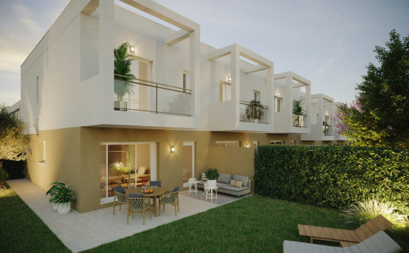 Chalets nuevos con jardín privado en Guillena