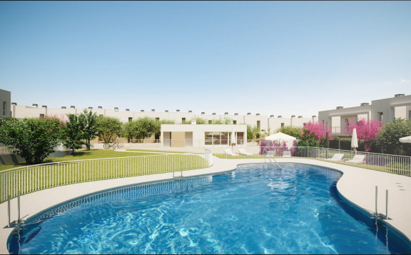 Chalets nuevos con piscina comunitaria en Guillena