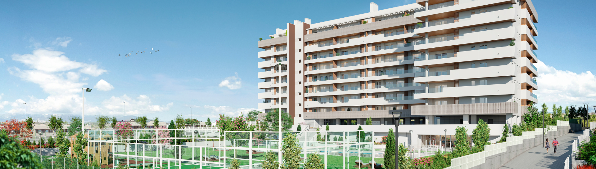 Pisos de obra nueva con pista de pádel