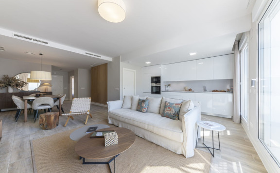 Cocina abierta casa San Juan de Alicante