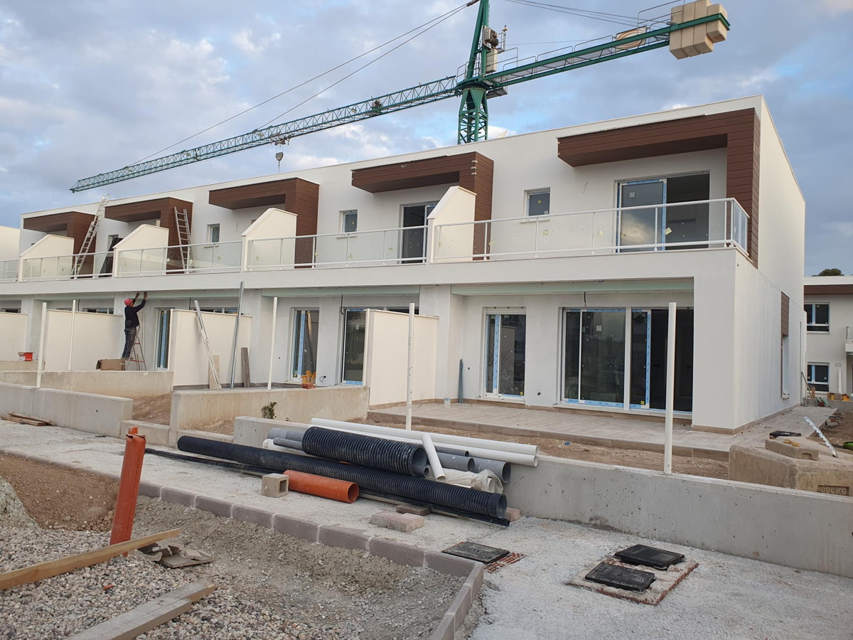 Obras chalets Realia en Franc Espinos enero 2024