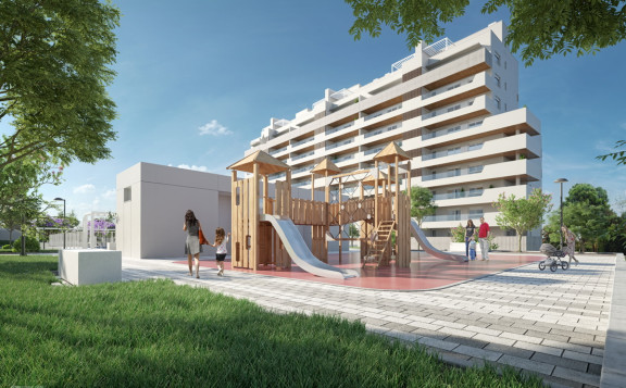 Obra nueva en Tres Cantos con zona de recreo infantil