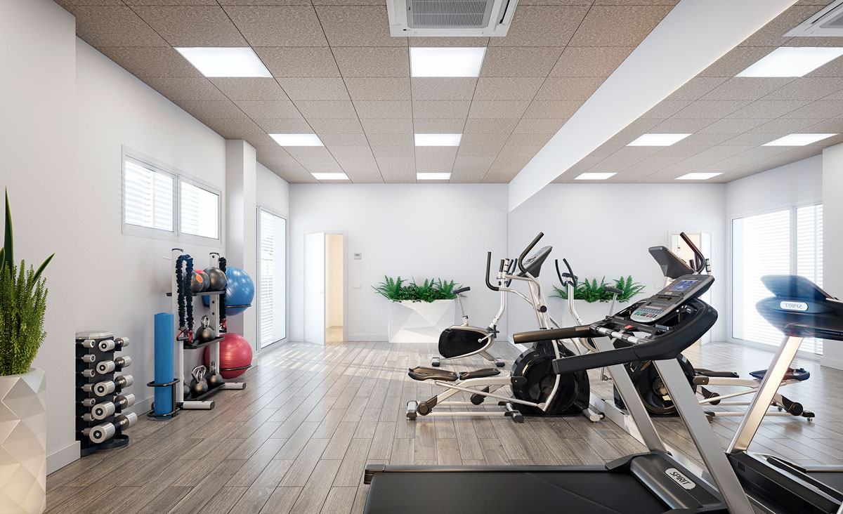 Gimnasio en obra nueva Valdebebas