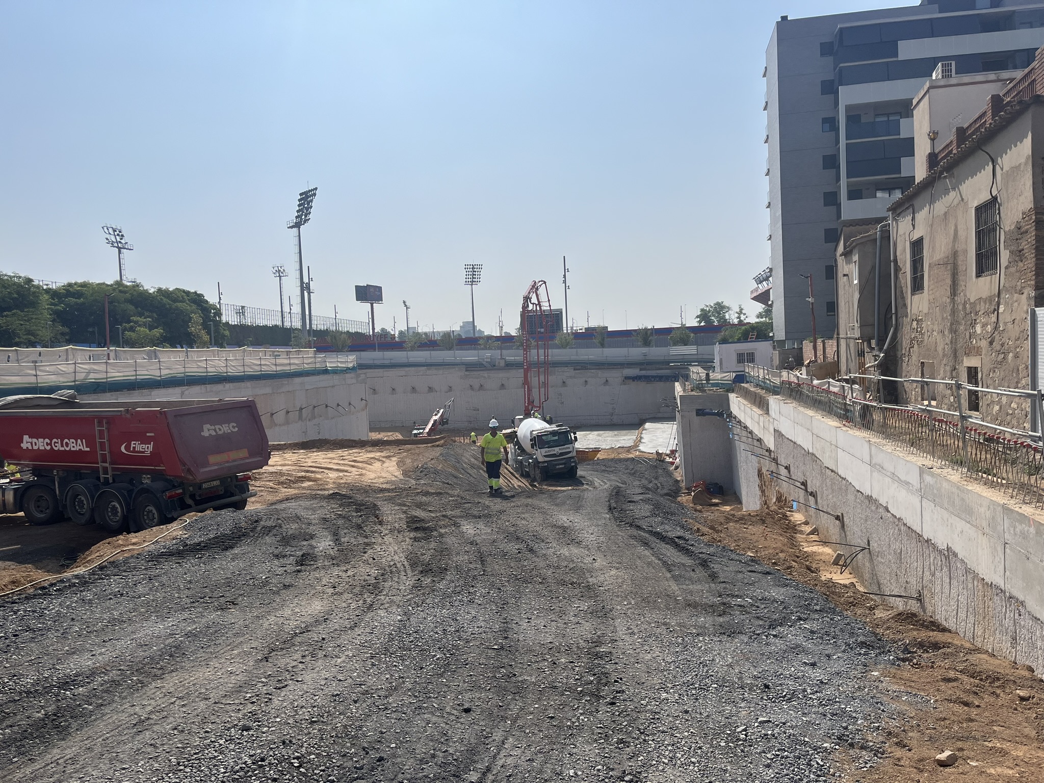 Inicio vaciado zona Clara Campoamor