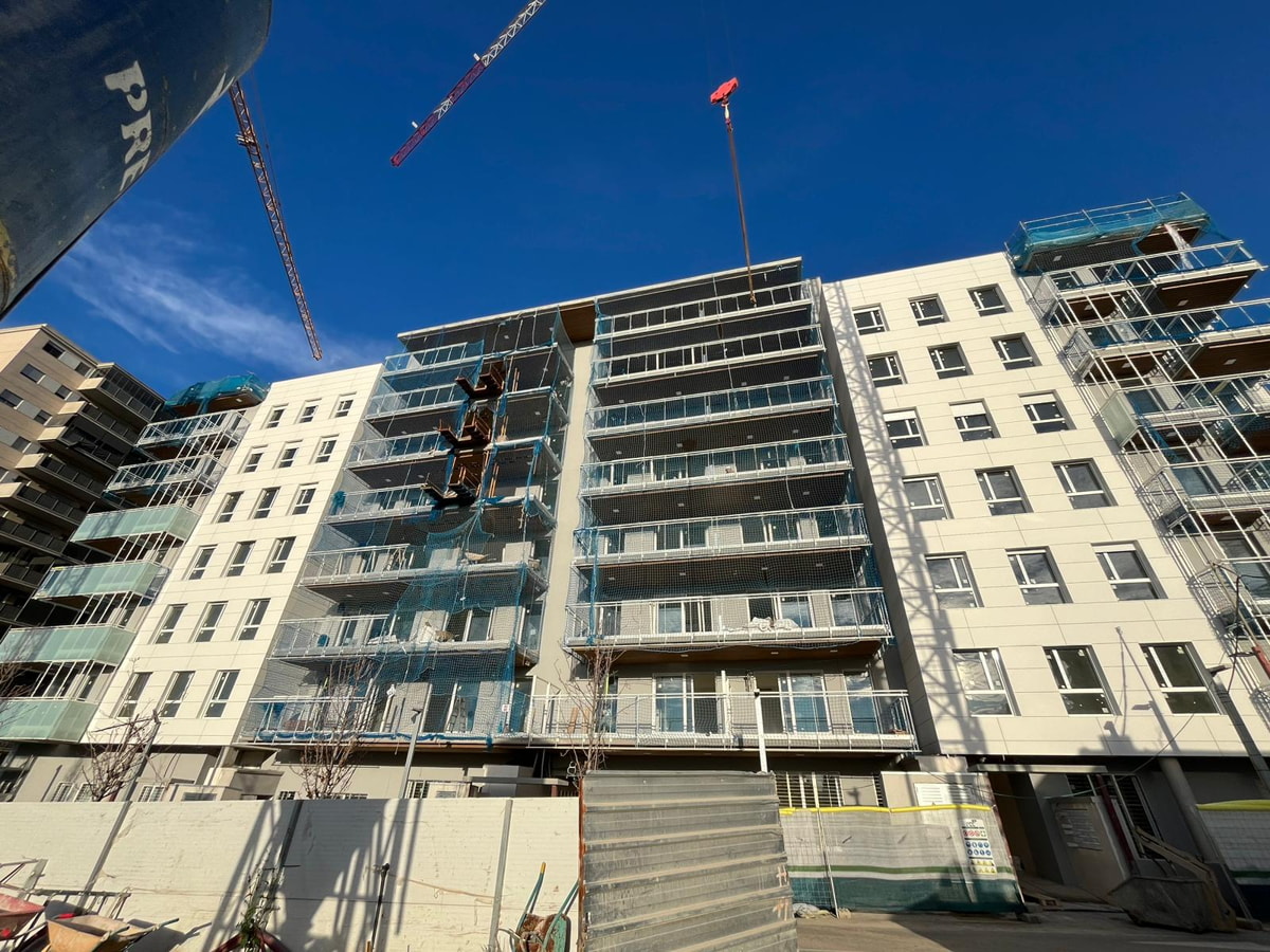 Avance obras de la fachada de Masies Fase 2 en Sant Joan Despí