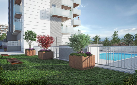 Promoción obra nueva en Sant Joan Despí con zonas verdes