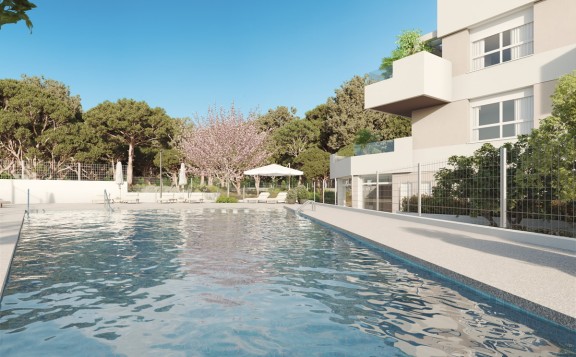 Piscina comunitaria del Residencial Natura en Rocafort