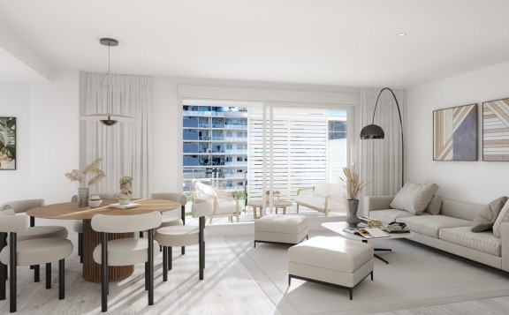 Amplios salones en pisos de obra nueva Badalona