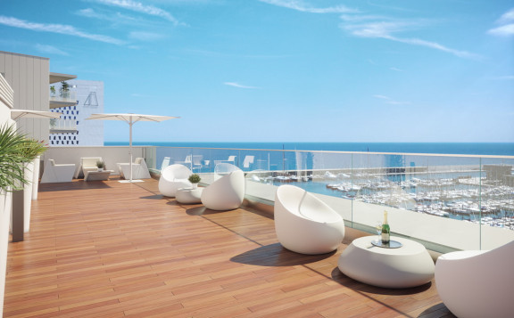 terraza en obra nueva badalona