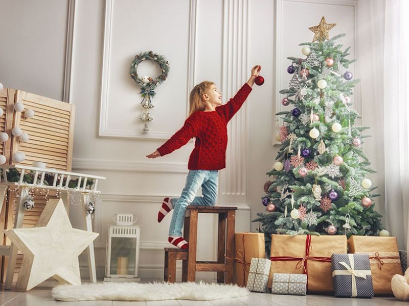 Salones decorados de Navidad