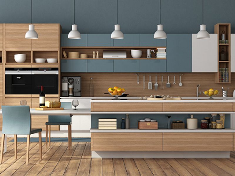 Cocinas pintadas sin azulejos