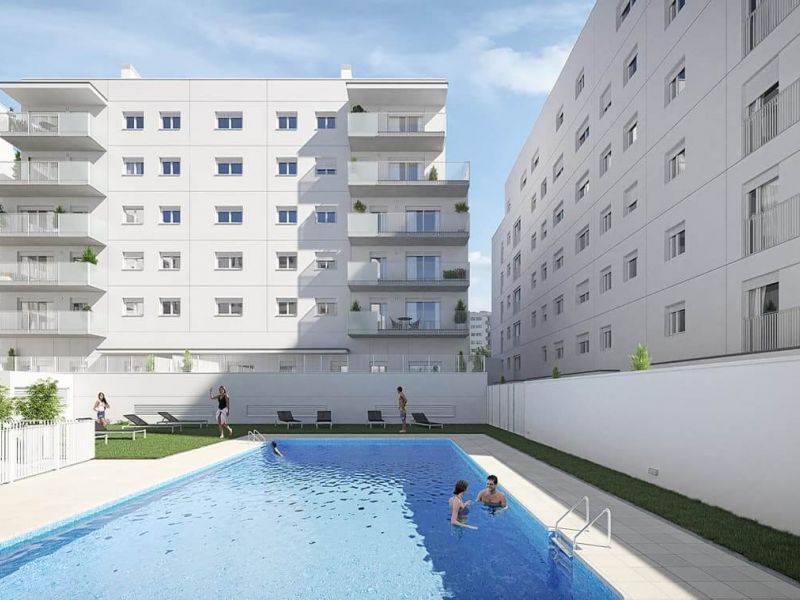 Viviendas obra nueva con piscina comunitaria en el centro de Sabadell